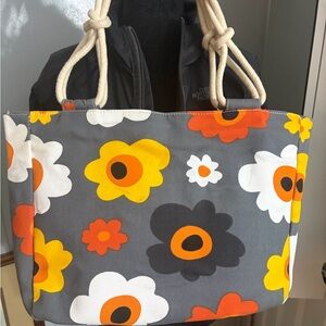 Farmhouse Is My Style Summer Blooms Cotton Canvas Handbag
